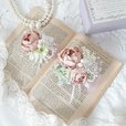 【受注制作】 親子コサージュ　ミルフィーユローズ　duskypink color／chouette／4,200円