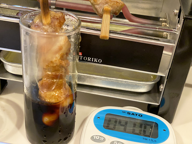 タレをつけるのも簡単