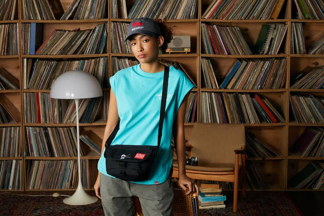 Nylon Messenger Bag JR Flap Zipper Pocket Doraemon 2024【Manhattan Portage×ドラえもん】