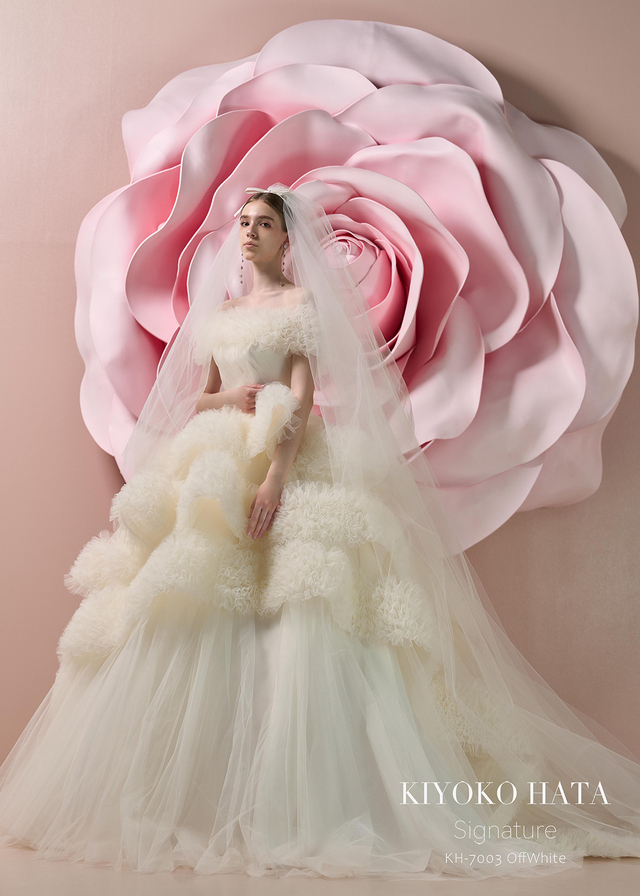 【クラウディア】KIYOKO HATA(キヨコハタ)新作ウェディングドレス|KH-7003_offwhite