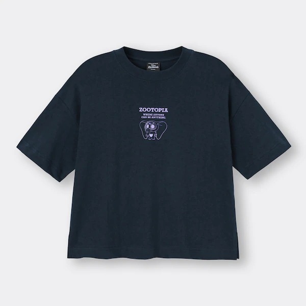 グラフィッククロップドT(5分袖)