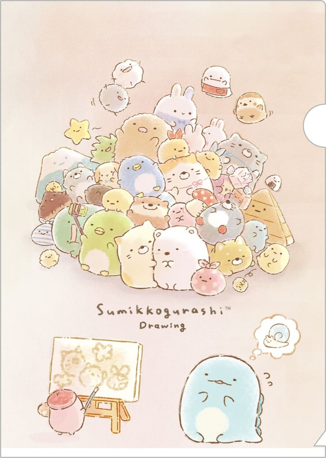 【すみっコぐらし「すみっコドローイング」】「クリアホルダー」198円