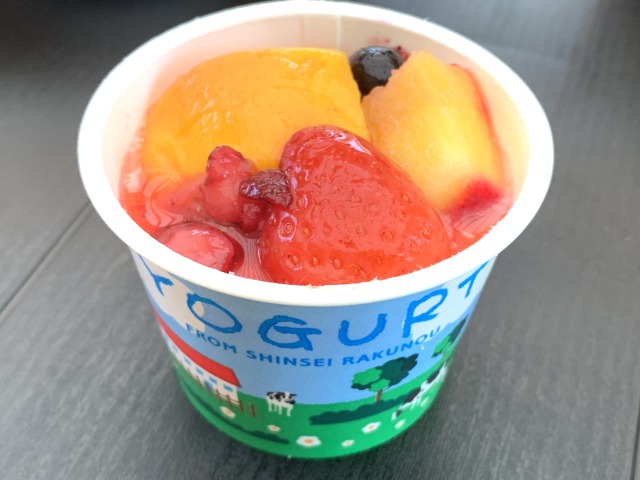 ヨーグルトにフルーツを入れてみた!