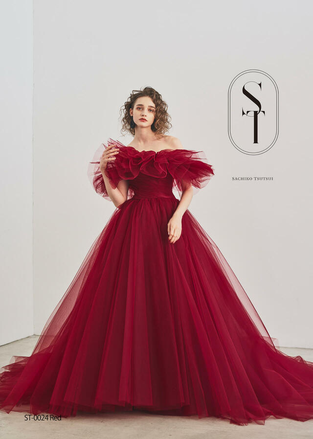 【クラウディア】ST新作ウェディングドレス｜ST-0024_Red