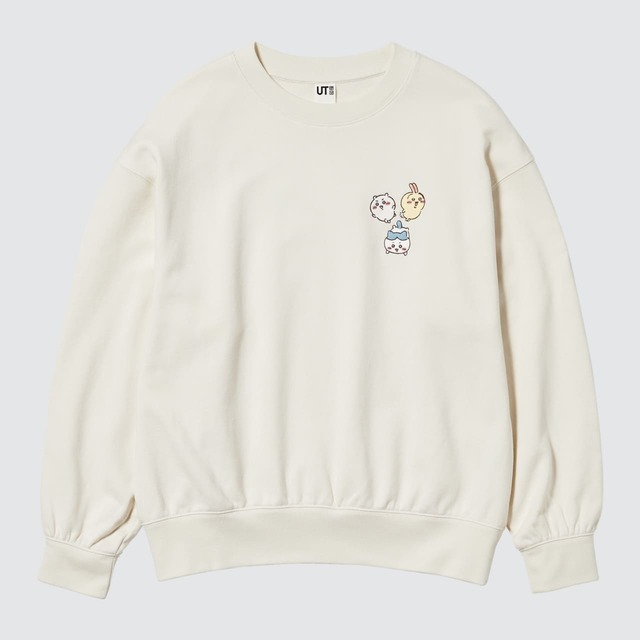 【ユニクロ×ちいかわ】「ちいかわ スウェットシャツ」3,990円(XS~3XL)