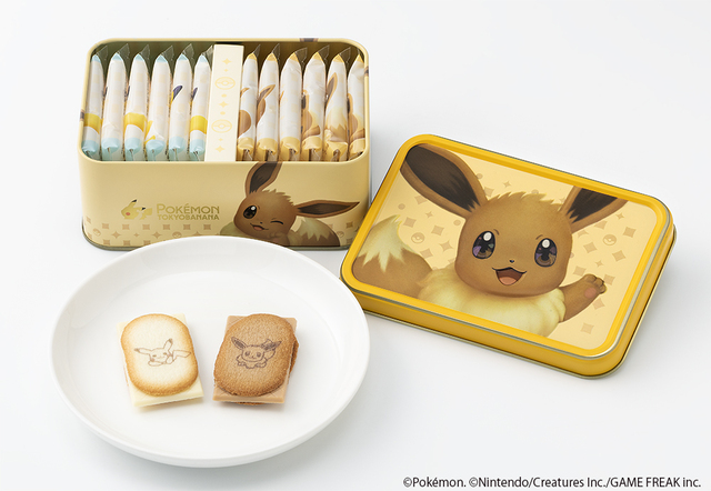 「ポケモン東京ばな奈 イーブイ缶」ポケモン東京ばな奈　はみ出しチョコのクッキーサンド　スペシャル缶（イーブイ）