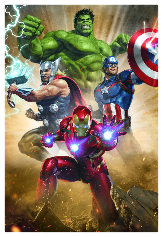 MARVEL 3D ポストカード -001 Avengers 500円