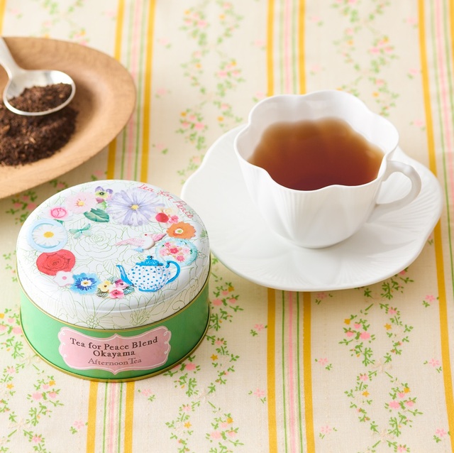 「ティーフォーピースブレンド オカヤマ」＜価格：1,400円（税込）＞【【Afternoon Tea】プチギフトやご挨拶ギフトにぴったり！お花のアートが可愛い「春色のティータイムギフト」発売】