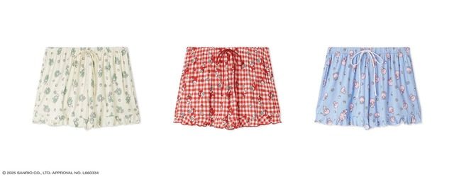 【MY MELODY】総柄ショートパンツ/総柄開襟シャツとお揃いの3パターン