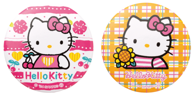 F賞缶バッジ SET（全8種）【Happyくじ『HELLO KITTY 50th〜ハッピーアニバーサリー★〜』】