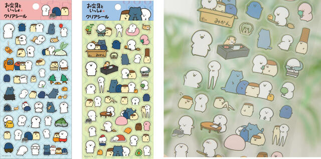 「お文具といっしょ」クリアシール：全2種：価格 各440円（税込 ※送料別）本体サイズ：約W90 ×H175mm