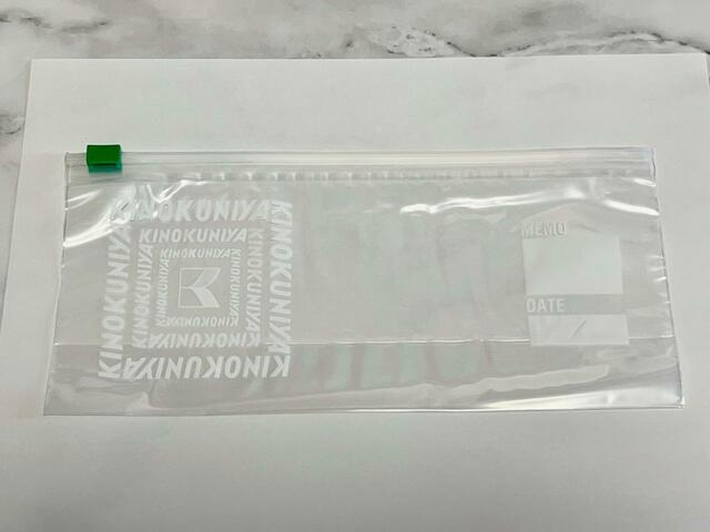 【紀ノ国屋 スライドジッパーバッグ Lサイズ】実寸サイズはヨコ25×タテ11×底マチ6cm