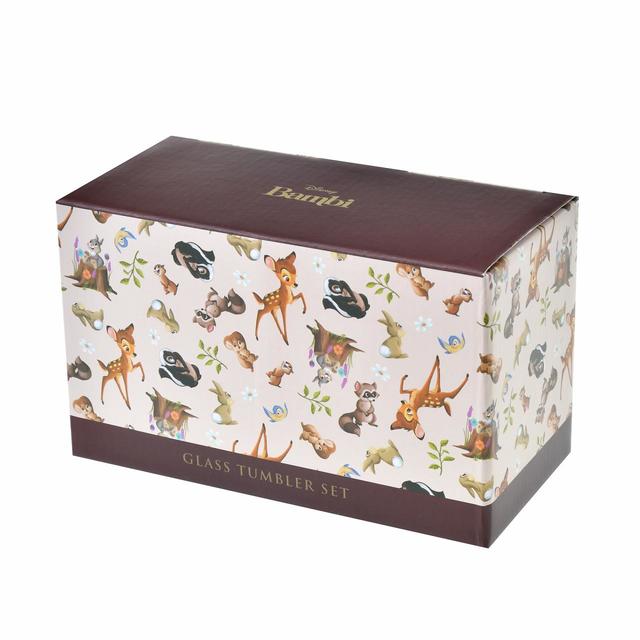 バンビ、とんすけ、フラワー グラス ペア Bambi 80years 2,200円