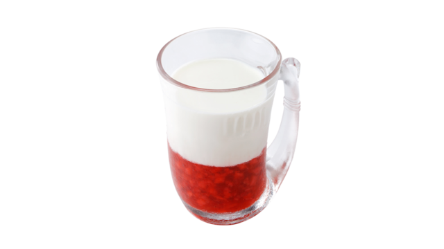 「つぶつぶ食感イチゴミルク」<価格:S ¥440 / L ¥640>【びっくりドンキー「2024年人気メニューTOP10」発表!人気メニューも楽しめる「ドンキー満喫セット」期間限定登場!】