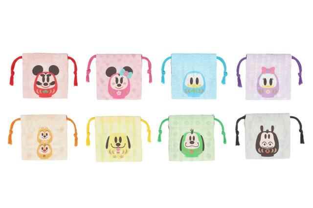 きんちゃく 750円|東京ディズニーリゾートお正月グッズ|販売店舗:東京ディズニーランド「グランドエンポーリアム」、東京ディズニーシー「エンポーリオ」|発売日:2025年12月1日(月)