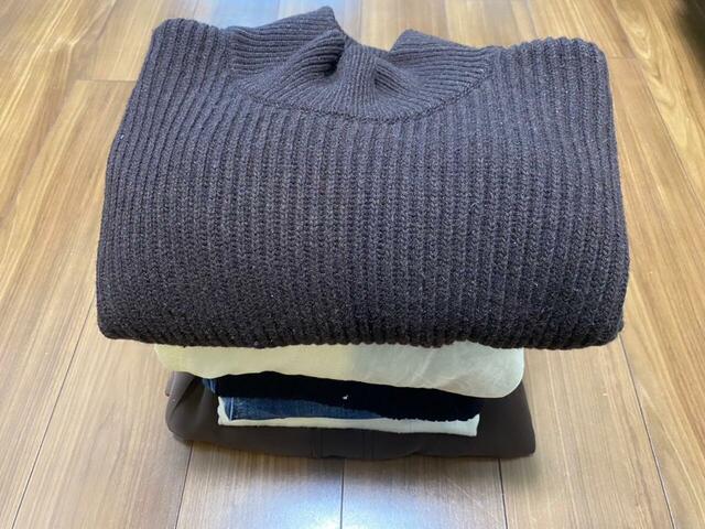 【ユニクロ　ドローストリングバッグ】着替え2セット、キャミワンピ、ニットワンピースを収納してみます！