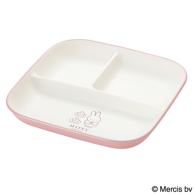 「スクエアプレート （ミッフィー sweets&violet）」1,490円（税込）
