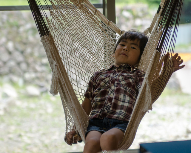 「晴耕雨読ヴィレッジ」ハンモック付きゲストハウス