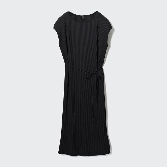 【ユニクロ・商品画像】「プリーツワンピース」（カラー：BLACK）