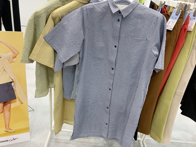 【ワークマン 撥水サッカーシャツワンピース】ブルーは爽やかに着こなせそう