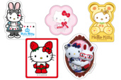 G賞ステッカーSET(全6種)【Happyくじ『HELLO KITTY 50th〜ハッピーアニバーサリー★〜』】