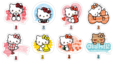 「​​​コラボピック（全8種）イメージ」＜期間：2026年7月29日〜＞【「ハローキティ」と「スシロー」が初コラボ！多数のコラボグッズが登場！シール帳に綴じられるコラボシールにも注目！】