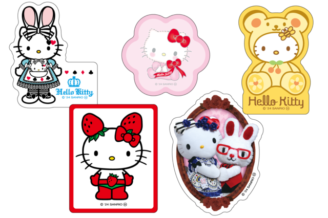 G賞ステッカーSET（全6種）【Happyくじ『HELLO KITTY 50th〜ハッピーアニバーサリー★〜』】