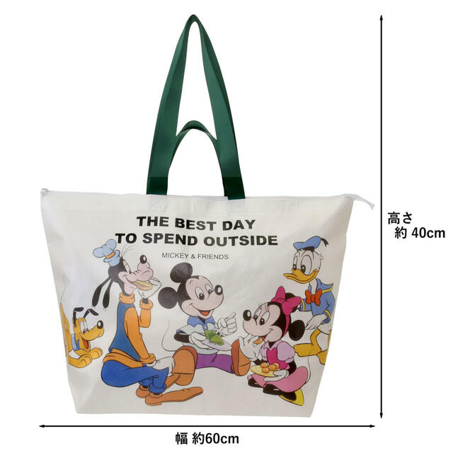 ミッキー＆フレンズ ショッピングバッグ・エコバッグ(L) SPRING PICNIC 1,300円