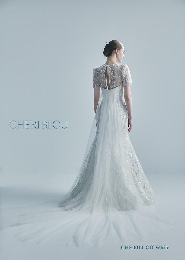 【クラウディア】CHERI BIJOU(シェリービジュー)新作ウェディングドレス｜CHE0011_OffWhite