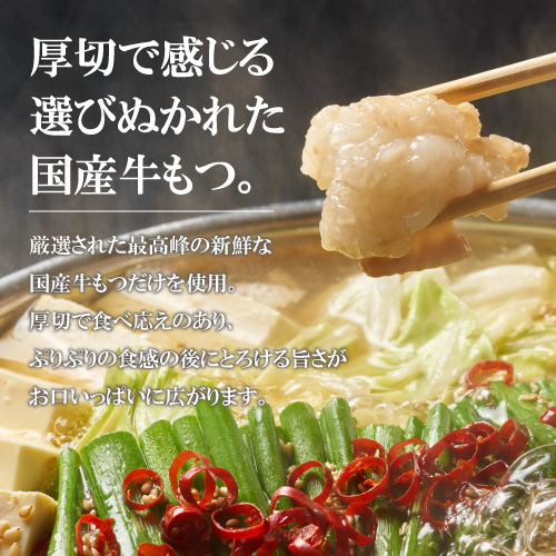 秘伝国産牛もつ鍋