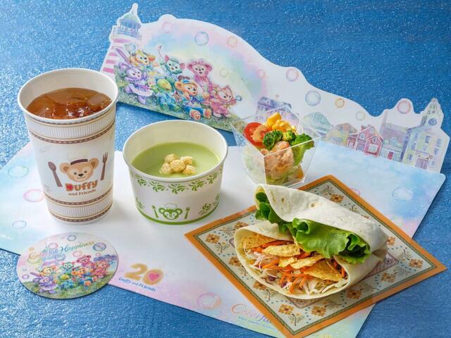 スペシャルサンドセット 1,980円｜東京ディズニーシー「ダッフィー＆フレンズ20周年：カラフルハピネス」スペシャルメニュー｜販売店舗：ミゲルズ・エルドラド・キャンティーナ｜販売開始：2025年4月8日（火）