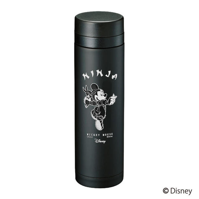 MICKEYデザイン スリムサーモボトル/JUMP 300ml（ブラック）