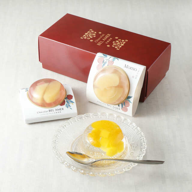 【ベルアメール 京都別邸　てまり涼菓】蜜柑、林檎、桃の3種類