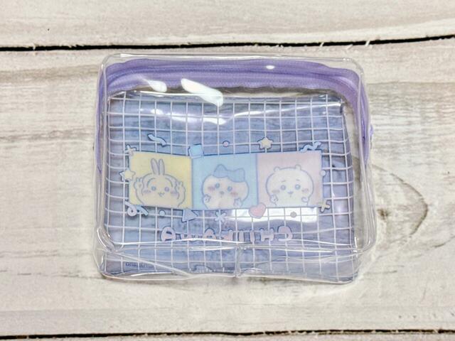 【ちいかわ DAISO限定デザイン】「マチ付きビニールポーチ ちいかわ」背面はクリア仕様