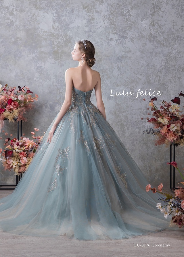 【クラウディア】「Lulu felice(ルル・フェリーチェ)」新作ウェディングドレス|LU-0176_Greengray