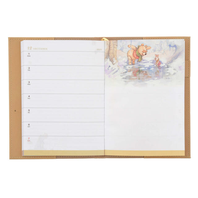 プー＆フレンズ 手帳・スケジュール帳 B6 型押し Calendar＆Organizer 2025 2,800円