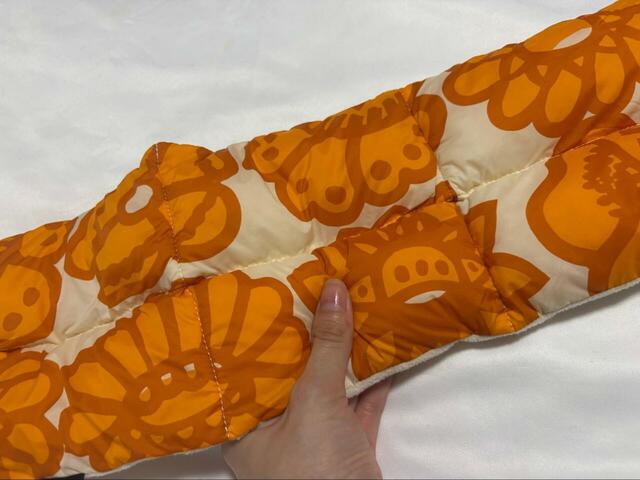 【UNIQLO×Marimekko パデッドマフラー】中綿入りでふわふわ！軽くて肩が凝らないところも高ポイント◎