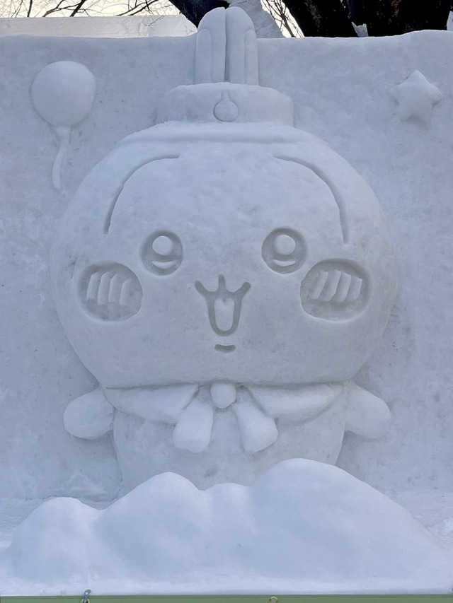 【ちいぽけ雪まつり】うさぎの雪像