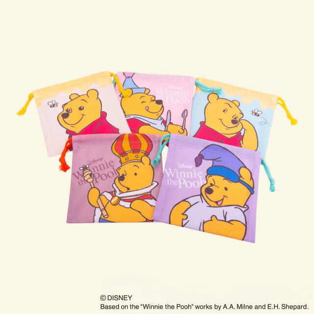 ミステリーボックス ランチ巾着L「くまのプーさん」1,420円