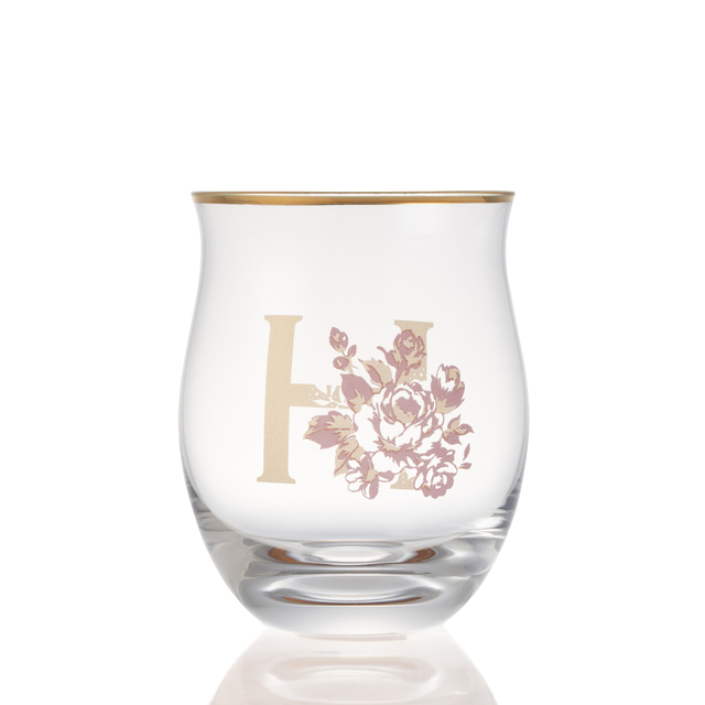 フラワー イニシャル グラス