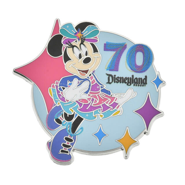 ミニー ピンバッジ DISNEYLAND RESORT 70TH CELEBRATION 1,400円