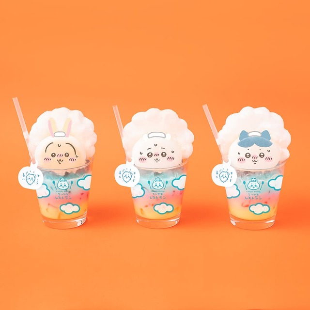 【ちいかわレストラン 食欲そそるHOTなフェア】溶けちゃいそう...温泉風ヨーグルトドリンク　各￥1,210