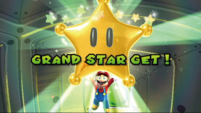 スーパーマリオギャラクシー／グランドスターを集めることで、さまざまな惑星に移動できるようになる。ピーチ姫の手がかりを探すために、強敵を倒そう。