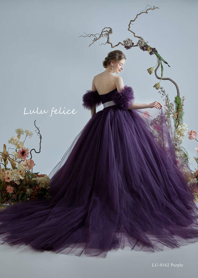 「Lulu felice（ルル・フェリーチェ）」新作ウェディングドレス　LU-0162_Purple