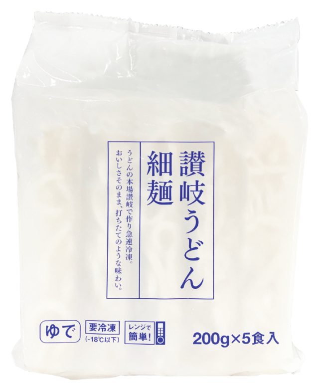 【トライアルの冷凍食品人気ランキング 1位】「讃岐うどん細麺」224円（税込）