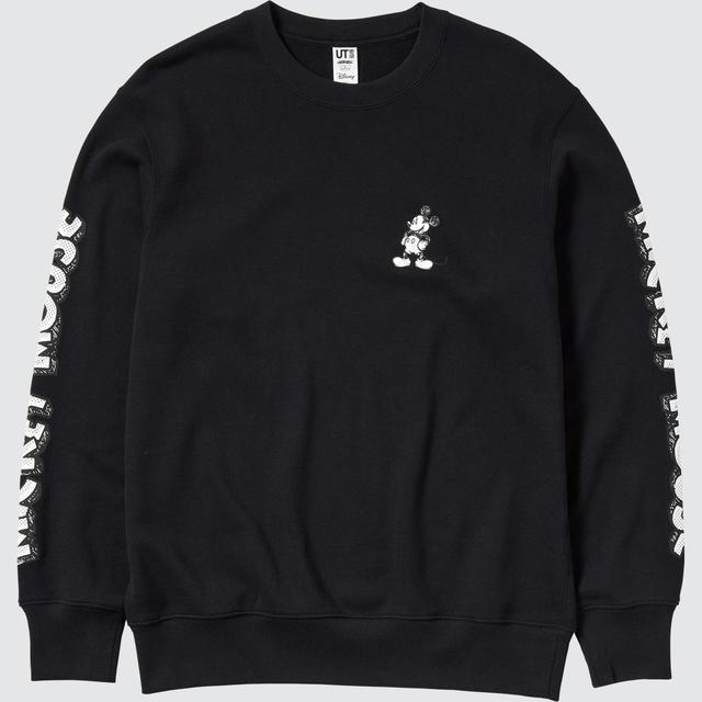モノクローム ミッキーマウス アート バイ ジョシュア・ヴィーダス スウェットシャツ（長袖）