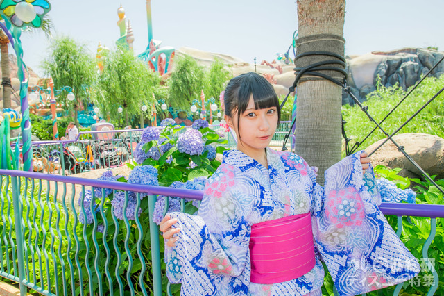 あじさいがあるフランダーのフィッシュコースター前