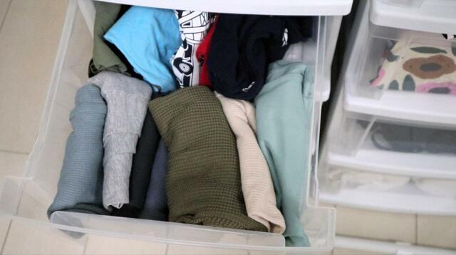 【ハンガーラック×チェストで収納大改造】各段の幅はスリムになったものの、段数が増えたため収納力はアップ！