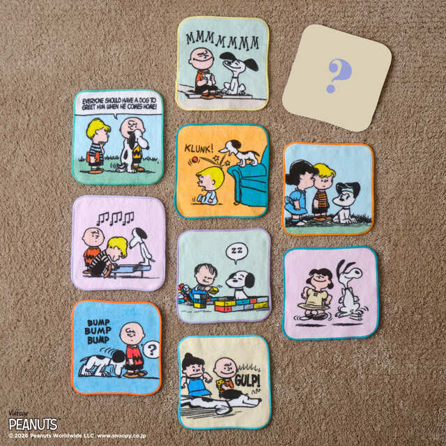 【PEANUTS×Afternoon Tea】ランダムミニタオル 各550円※10種類のうち1つはシークレットです