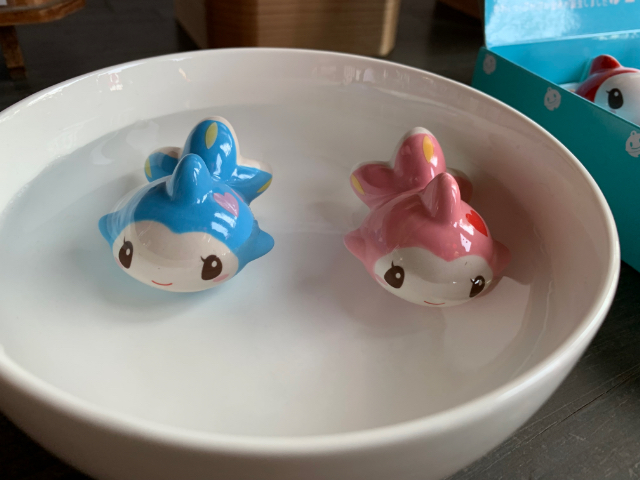 おみくじを取り出したあとは浮き玉にできる